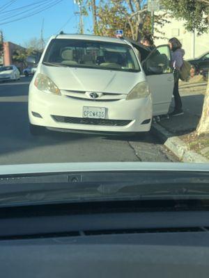 Driving on the wrong side of the street