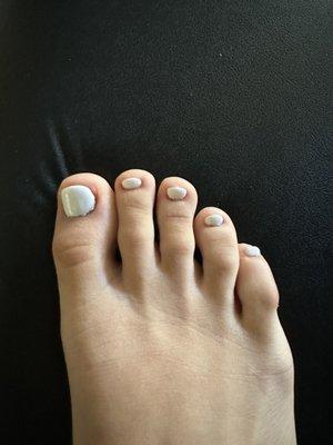 Bad pedicure that took 1.5 hours.