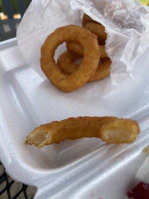 Crispy onion rings (minced instead of a 'ring')