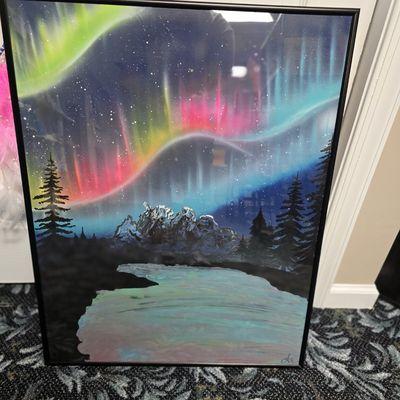 Artwork from one of our local artists with original signature, framed. Canvases, Trays and jar sets, and larger pieces.