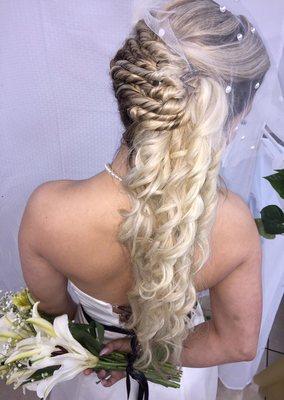 Bridal hair updo