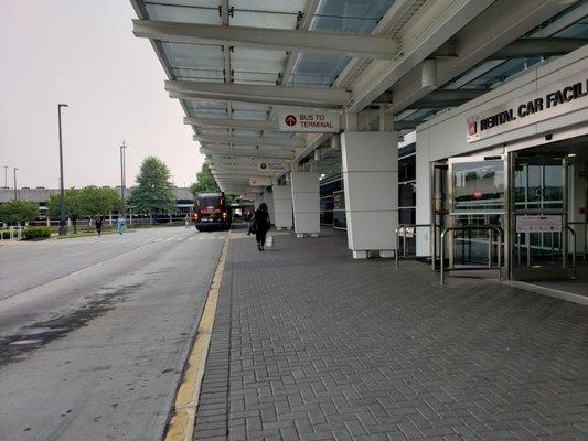 Dropoff Area at BWI Car Rental Facility