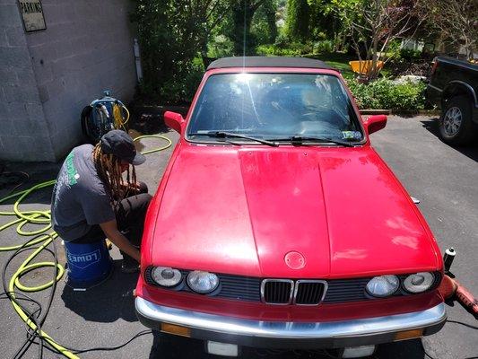 Paint restoration during Auto Detail