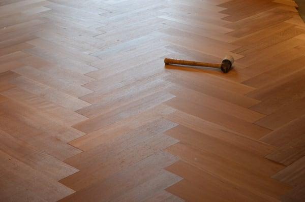 Herringbone white oak.