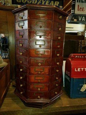 Pie shaped drawers and the whole cabinet rotates