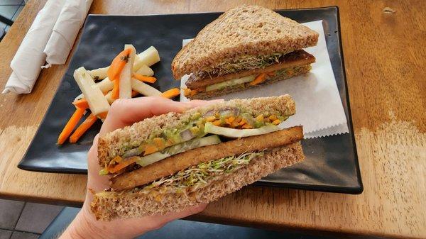 Tempeh sandwich. Delicious!