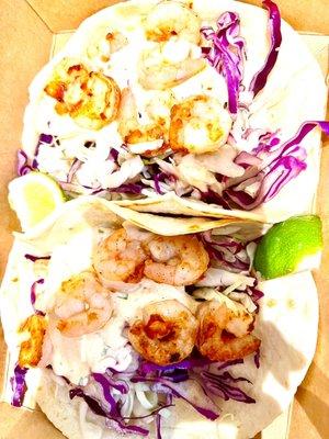 Shrimp tacos. Oh so delicious!