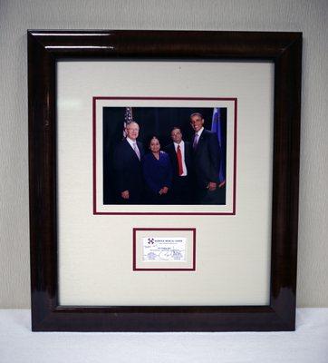 Dr. Prabhu and Dr. Shete with Senator Harry Reid and President Obama