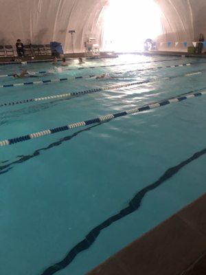 Swim team practice