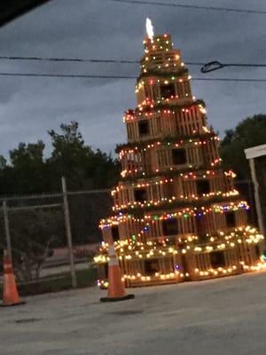 Lobster crate Christmas tree