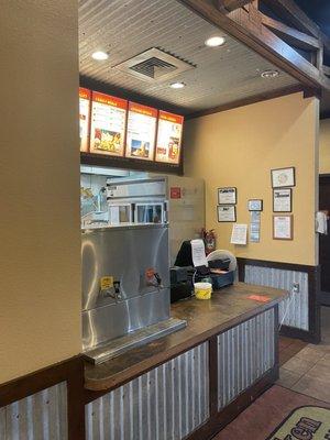 Ordering  and sweet tea station.