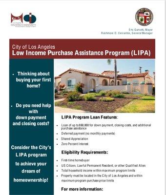 City of Los Angeles Low Income Purchase Assistance Program