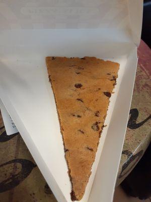 Slice of cookie cake.