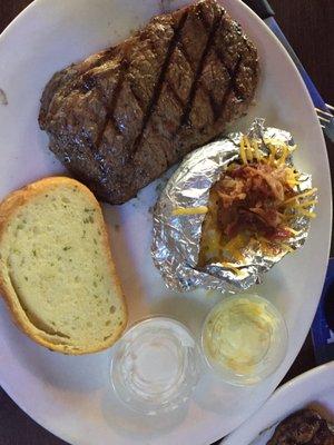 Wednesday night steak night @ The Crossing is the best value 20 miles around. $10 for a ribeye, 2 sides and a piece of Texas toast. BAM!