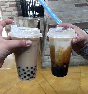 Vanilla Chai boba and the Tiger suger milk tea