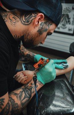 Brendan tattooing