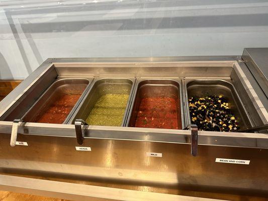 Self-serve salsa station