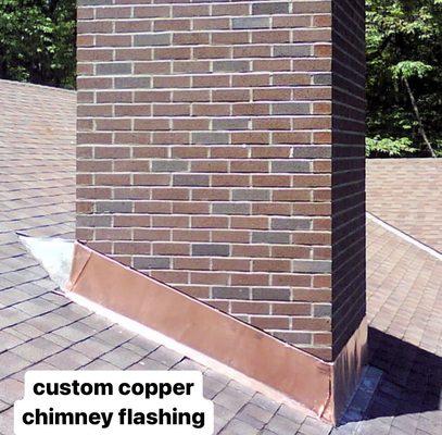 Custom Copper Chimney Flashing