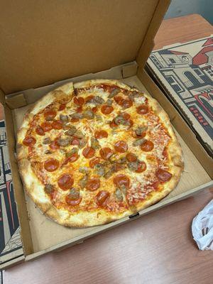 Pepperoni and sausage