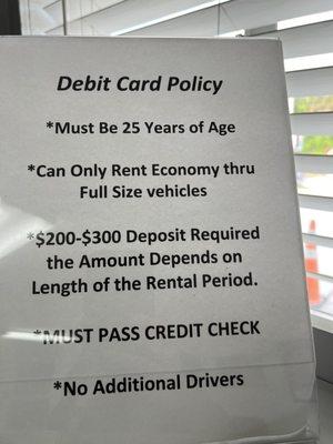 2022 April 28 - Debit card policy