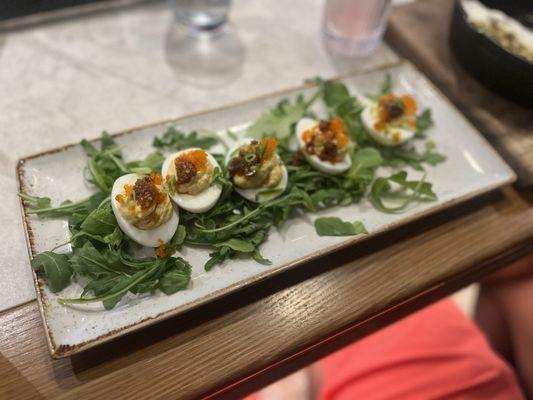 Sriracha deviled eggs