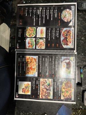 Menu Pages 2 and 3