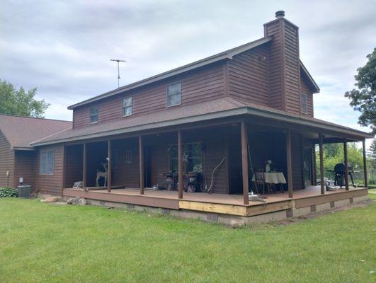 Staining and deck work