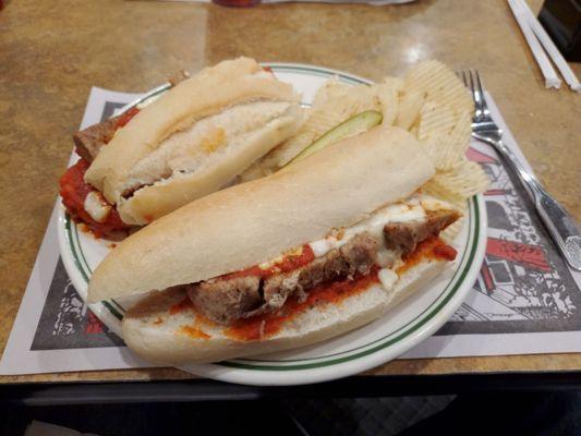 Sausage parmigiana sub