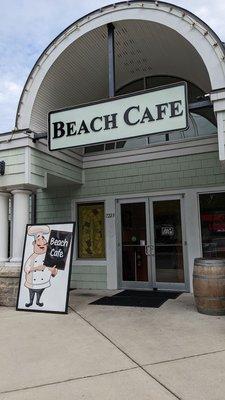 The entrance of Beach Cafe.