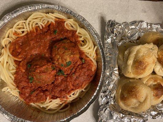 Spaghetti and meatballs (regular size)