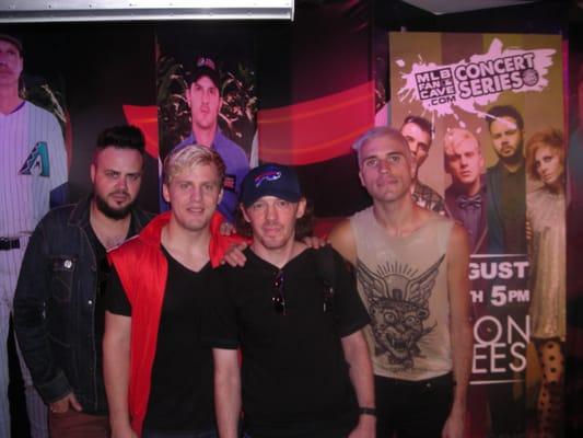 Me with The Neon Trees at The MLB Fan Cave summer concert series.