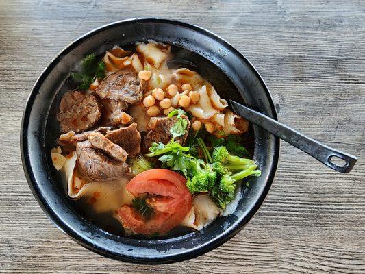 Signature Noodle Soup with beef (with wide knife cut noodles)