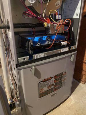 Furnace being tested by 1st Choice