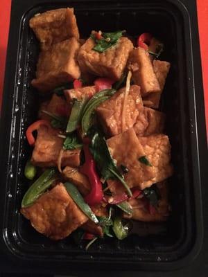 Spicy basil tofu