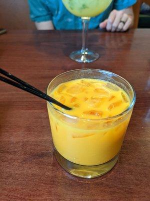 Mango lassi with spiced rum