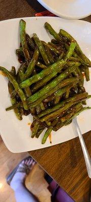 Green beans with chili sauce