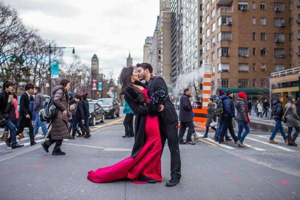 Mr. & Mrs. Neira after our marriage ceremony in the middle of the street by Central Park shot by Ana-Maria.