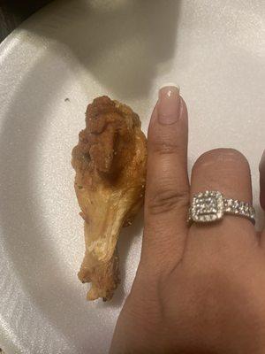 My pink finger was bigger than this wing with no meat! This shouldn't even count!