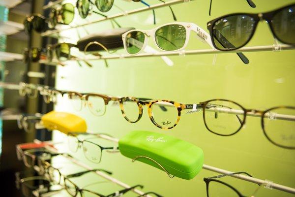 Ray Ban eyewear and sunglasses in our Keller, TX optical showroom.