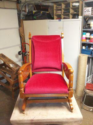 Antique platform rocker newly refurbished.