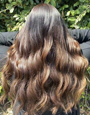 Warm Carmel color melt