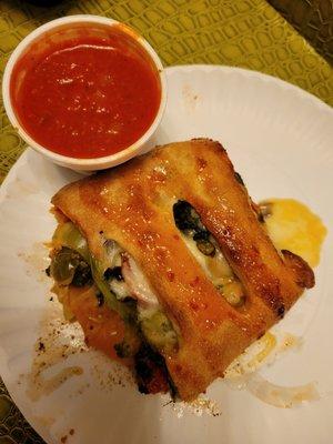 Honey Buffalo Veggie Stromboli