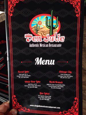 Our new menu