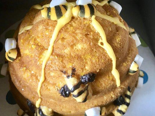 Beehive cake baked by a Bee-Kleen customer!