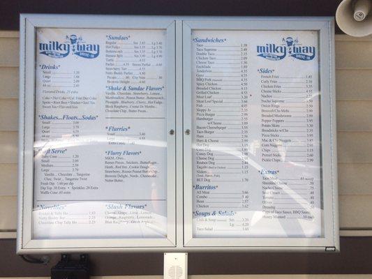 Milky Way recently updated their menu. They have many great options and my favorites are the enchilada and vanilla Coke.