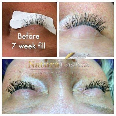 Lashes after 7 week touch up