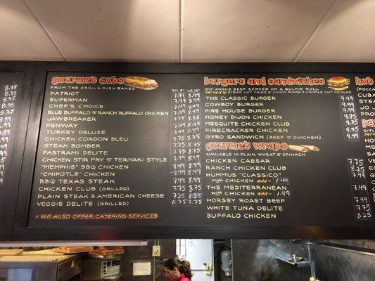 Menu board