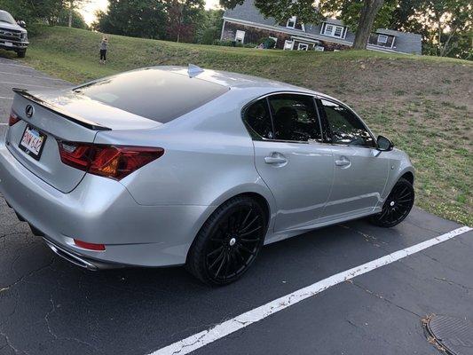 Spoiler , mirrors and grill all painted black!