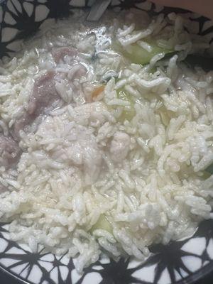 Sizzling rice soup