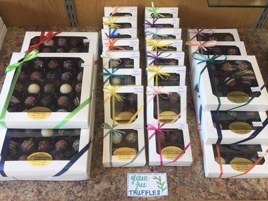 Gluten Free Truffles in a wide assortment of flavors and sizes!